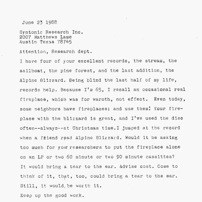 Letter from blind 1949 U.S. Open Chess Champion